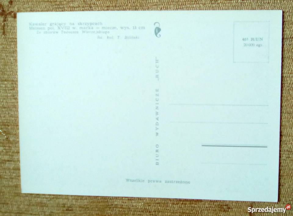 KAWALER GRAJĄCY NA SKRZYPCACH FIGURKA Piszczac