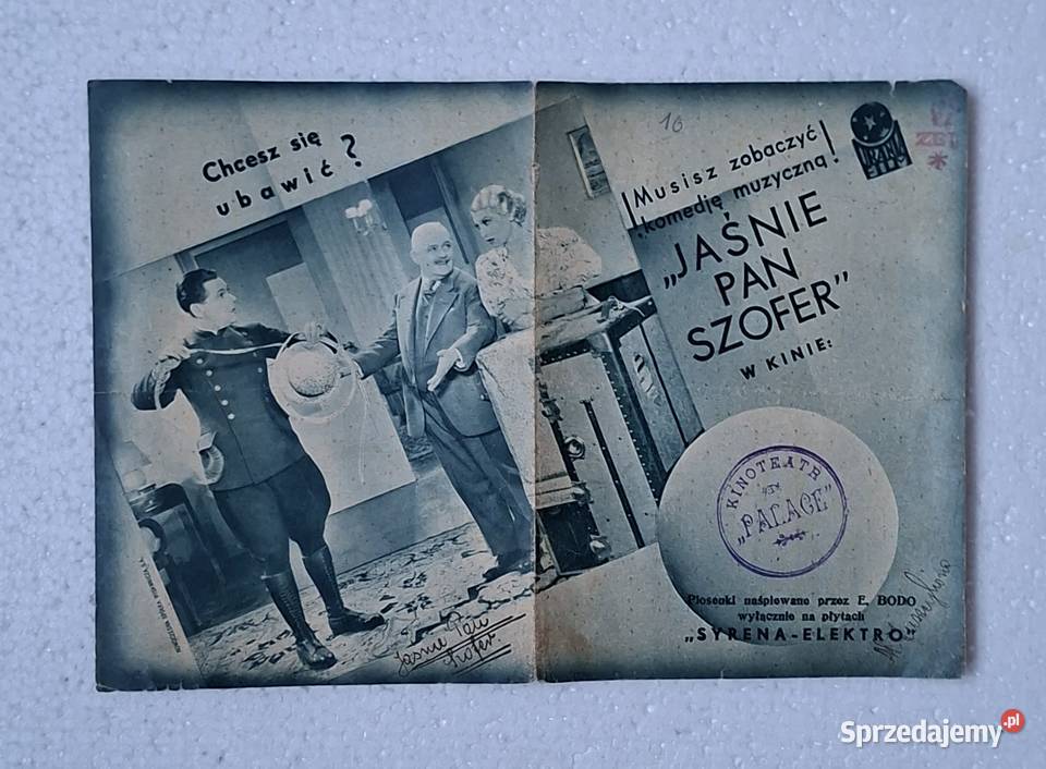 stare kinowe ulotki reklamowe Warszawa