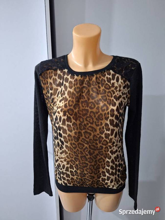 M Bluzka panterka zwiewna super wyglada Bluzki i koszule sprzedam