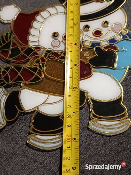 świąteczna ozdoba na okno dwa balwanki Poznań sprzedam