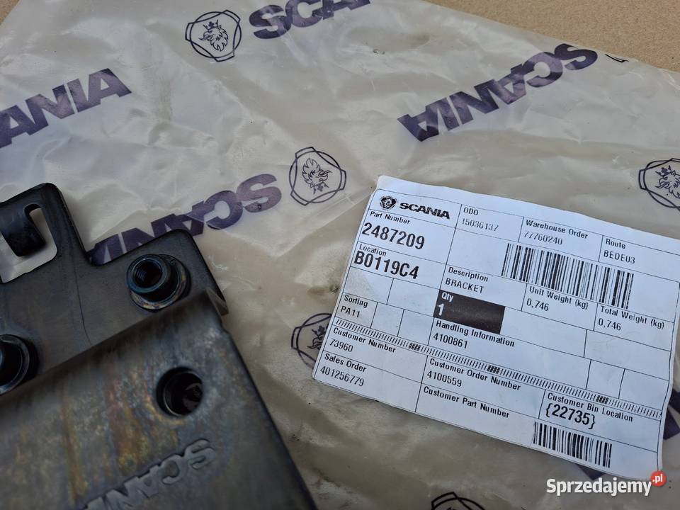 SCANIA R S WSPORNIK UCHWYT MOCOWANIE 2487209 ciężarowe Bieleń