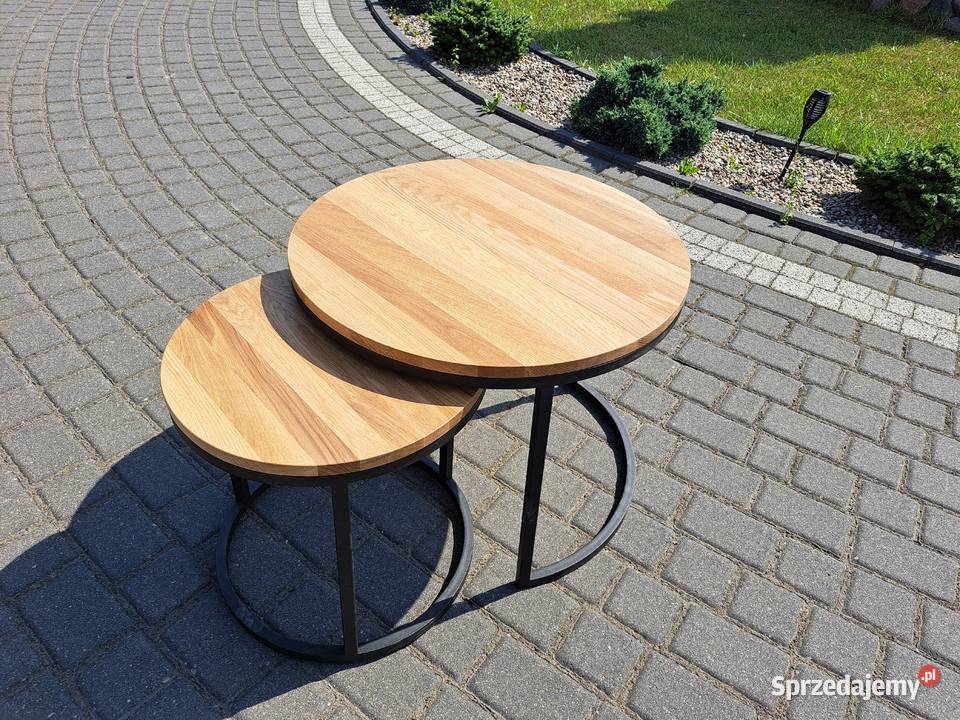 STOLIKI KAWOWE Z DĘBU LOFT INDUSTRIAL Stoły, krzesła, biurka mazowieckie