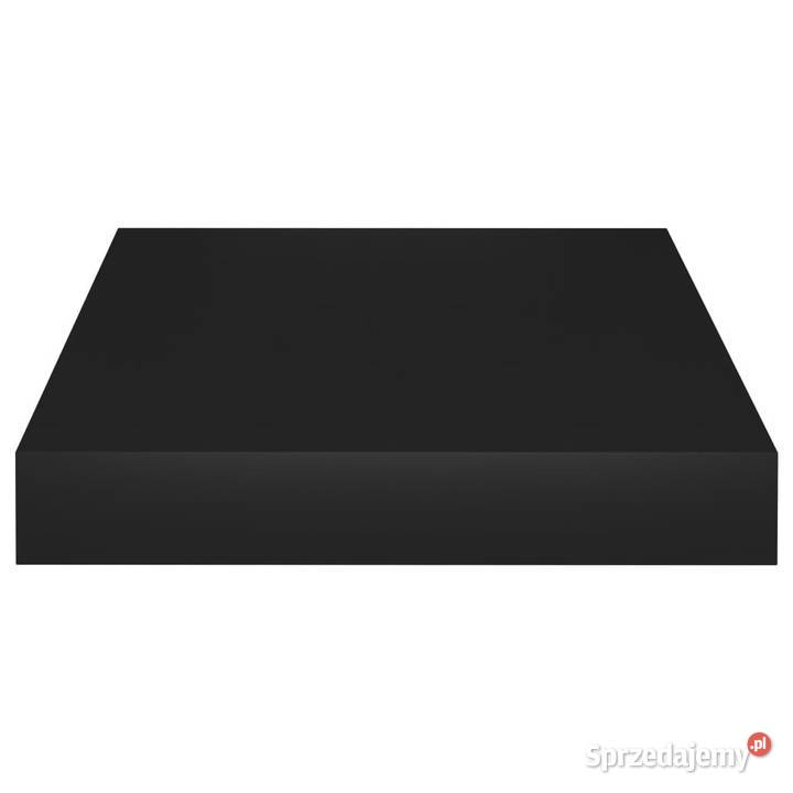 Półki ścienne 2 czarne 23 x 235 x 38 MDF Półki