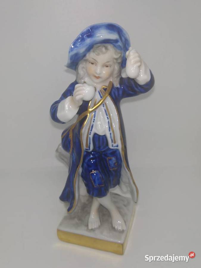 Figurka porcelanowa Chłopiec z gruszkami Porcelana i szkło Radom