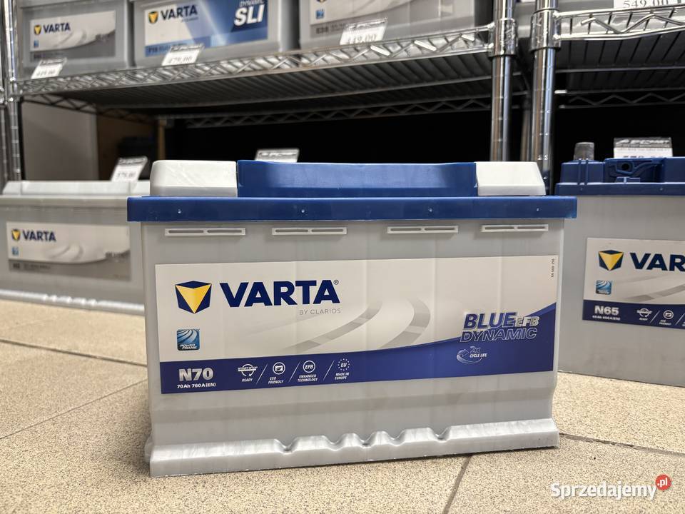 Akumulator 70Ah 760a Varta N70 EFB łódzkie Zduńska Wola