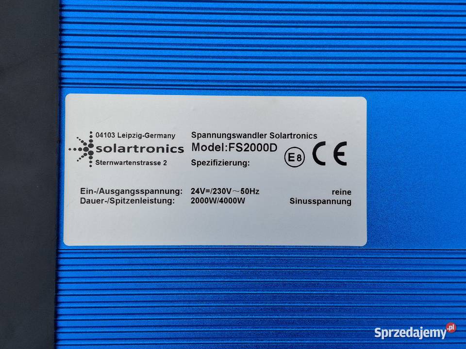 PRZETWORNICA NAPIĘCIA SOLARTRONICS FS2000D 24V Bieleń