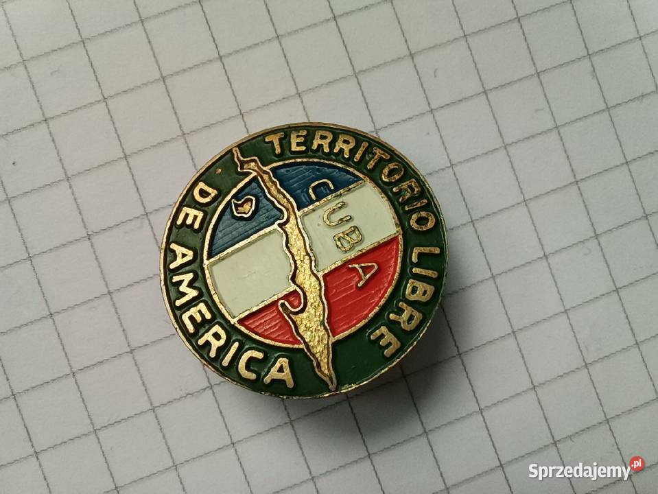 Stara oryginalna odznaka Rewolucja Kubańska lata Katowice