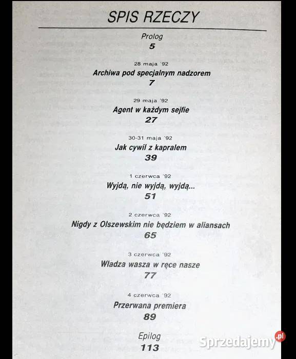 Olszewski Przerwana premiera R Januszewski J Chełm