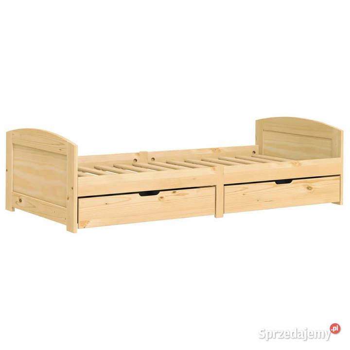 Łóżko dzienne 2 szuflady IRUN sosna 90x200 56cm