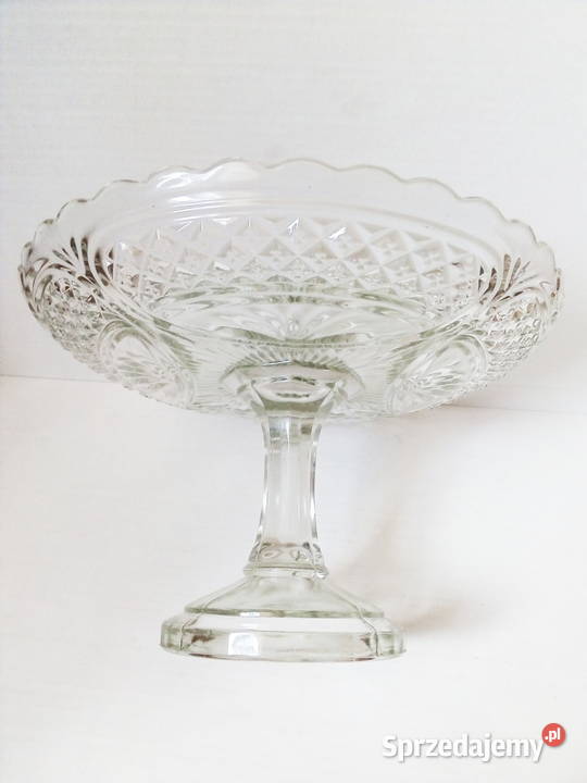 duża patera na nodze Hortensja vintage PRL art Częstochowa sprzedam