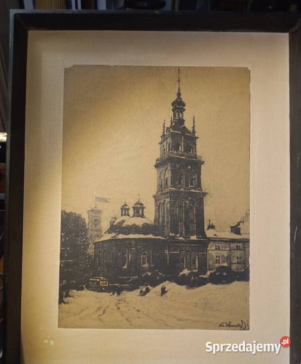 Odo DOBROWOLSKI Lwów cerkiew Wołoska i wieża Warszawa sprzedam