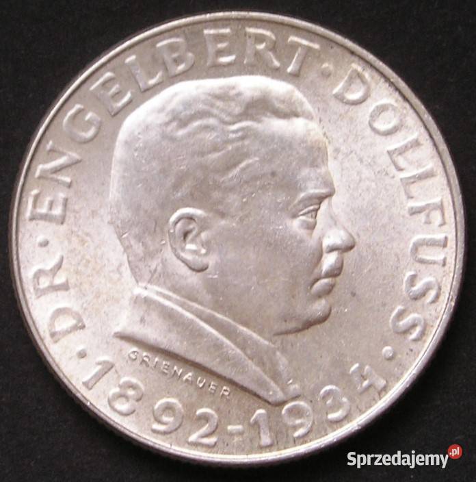 Austria 2 schilling 1934 SREBRO Dollfuss stan 12 Łódź