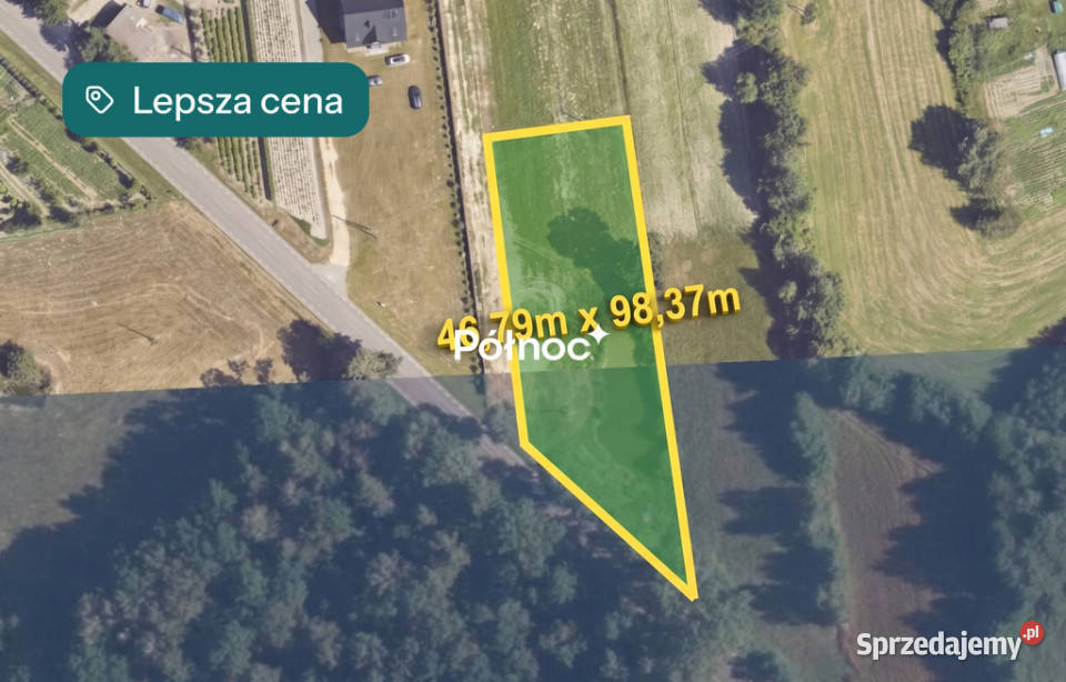 Działka ze stawem 2412 m Aleksandrów 46.79m