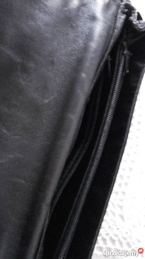 WŁOSKA MAŁA SKÓRZANA TOREBKA NA RAMIĘ czarny wielkopolskie Piła