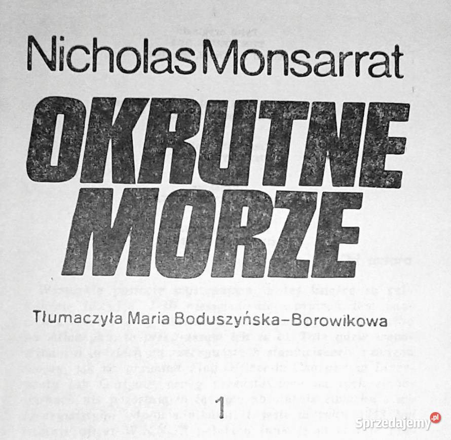 Okrutne morze Nicholas Monsarrat Chełm