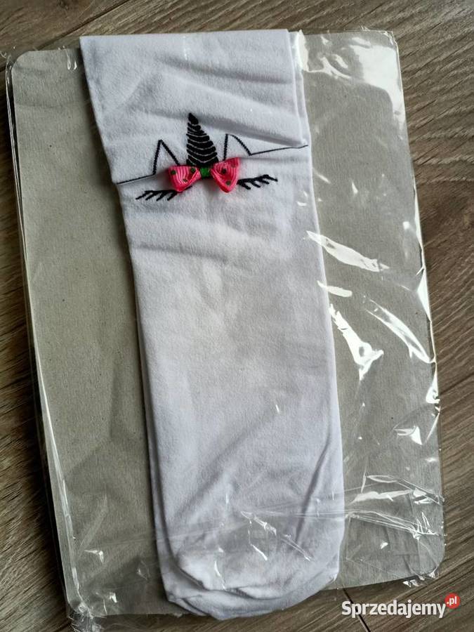Rajstopy dziewczęce Knittex Unicorn Białe 9298 Płock