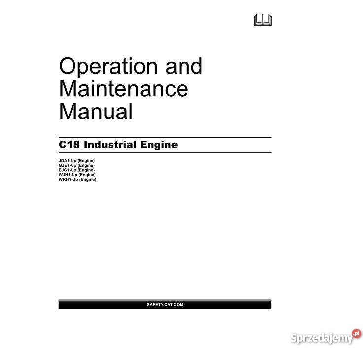Caterpillar CAT C18 silnik instrukcja obsługi Rolnictwo Kielce sprzedam