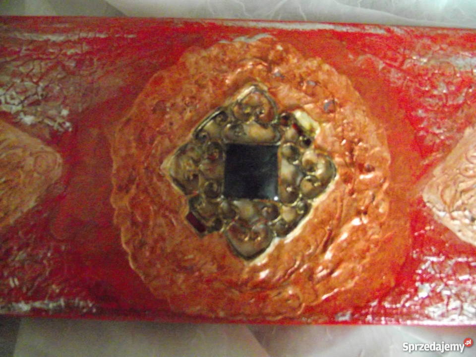 KASETKA PUDEŁKO ETUI niebanalne rękodzieło wielokolorowy Piła