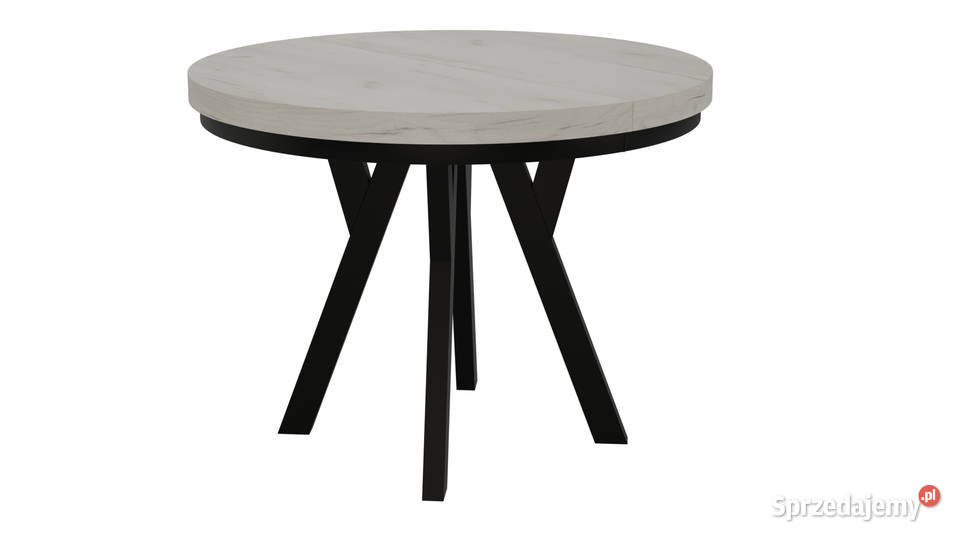 STÓŁ OKRĄGŁY ROZKŁADANY METAL LOFT SALON KUCHNIA Radomsko