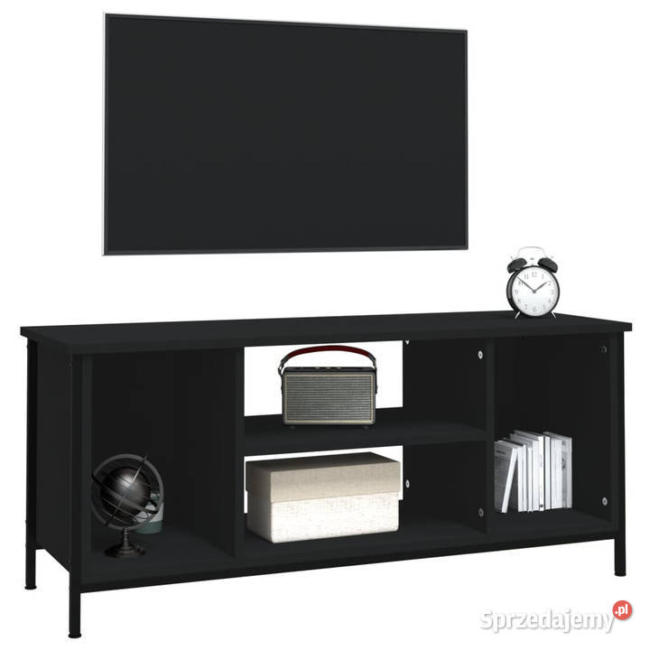 Szafka pod TV czarna 102x35x45 materiał Warszawa