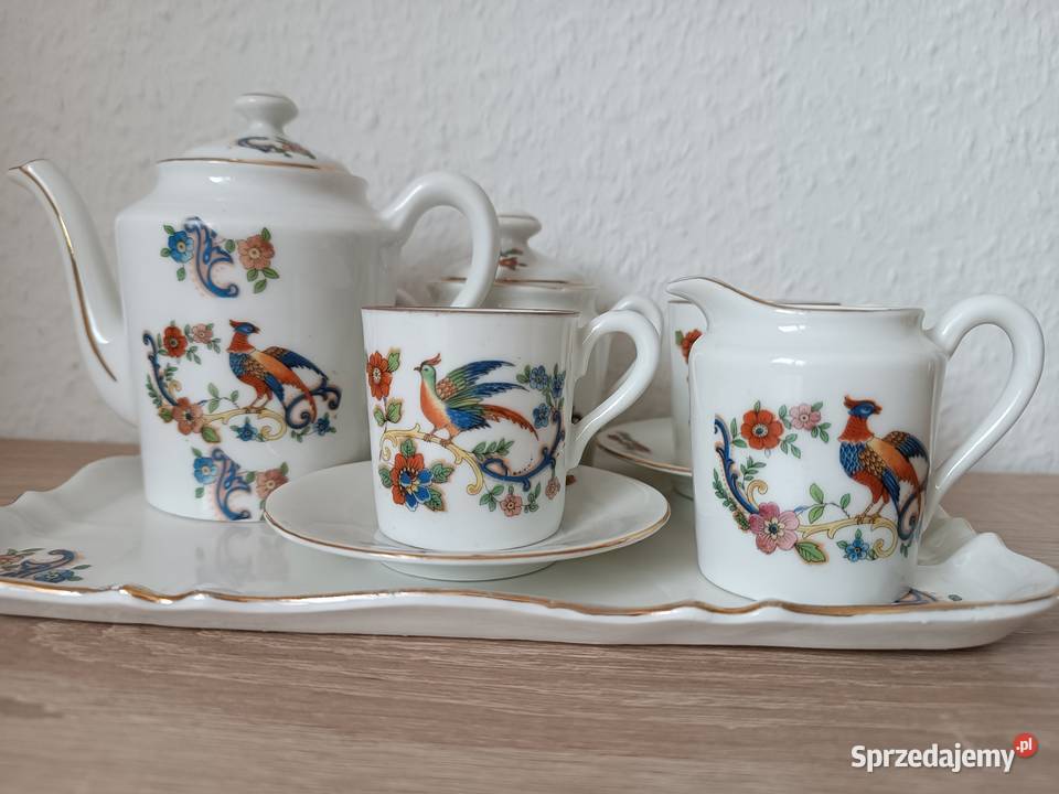 Stara sygnowana porcelana rajski ptak