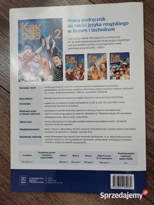 podręcznik do nauki języka rosyjskiego Kak raz 2 Artykuły szkolne Białystok