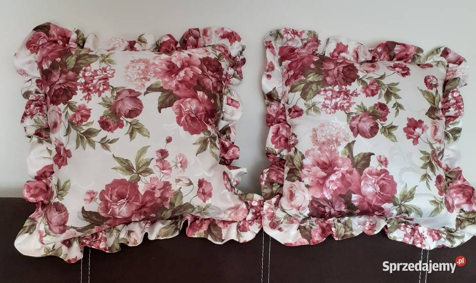 Poszewka z falbanką kwiat angielski wielokolorowy Mława