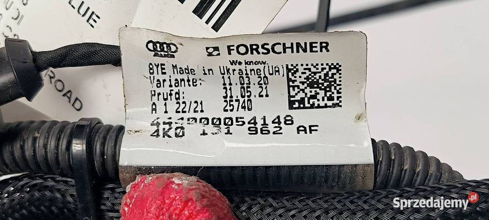 PRZEWÓD ADBLUE AUDI A6 C8 ALLROAD 4K0131962AF Lipno