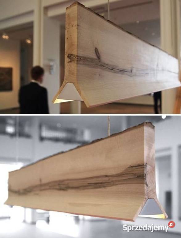 Lampa z drewna oryginalny styl