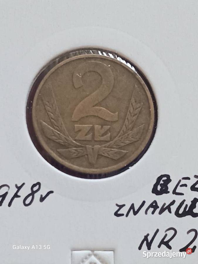 2 Złote 1978 r 2 bez znaku mennicy najniższy wielkopolskie Konin sprzedam