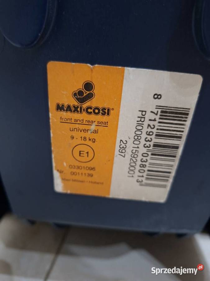 Sprzedam fotelik maxi cosi 918 3-18kg Łańcut