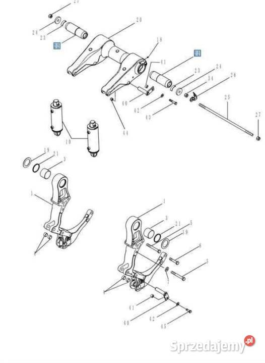 Sworzeń 251386A1 Tylny Podnośnik Case MX 270