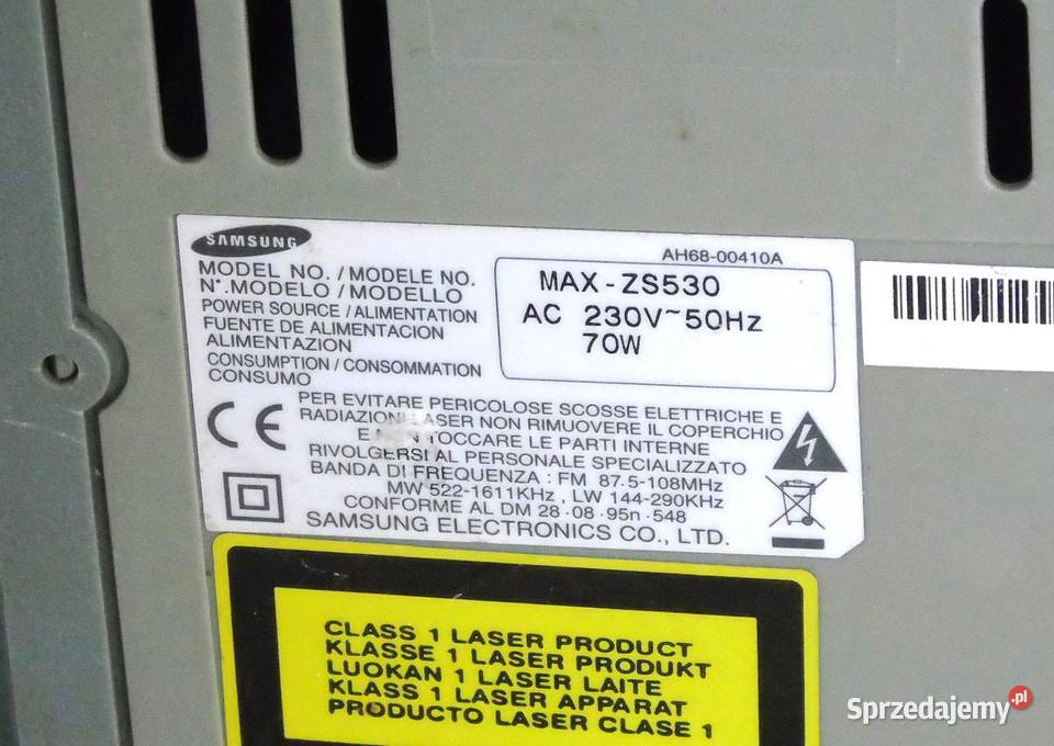 Wieża Samsung RDS CD AUX DOSTAWA podkarpackie Jasło