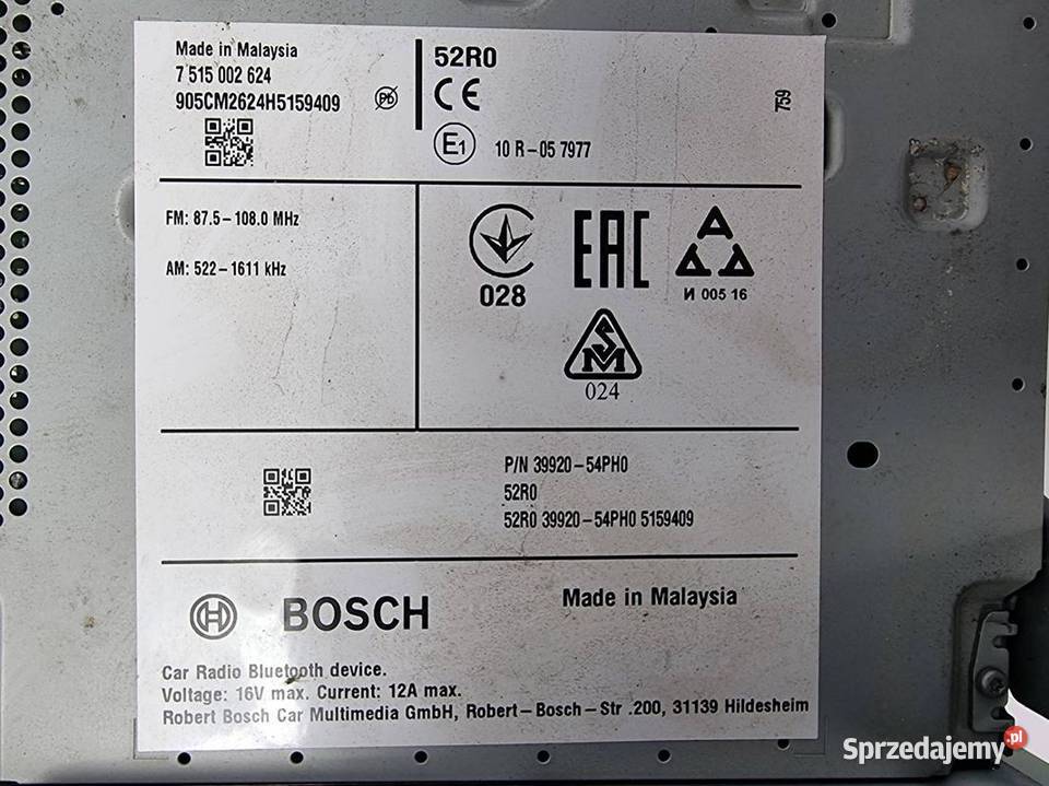 RADIO SUZUKI VITARA III 7515002624