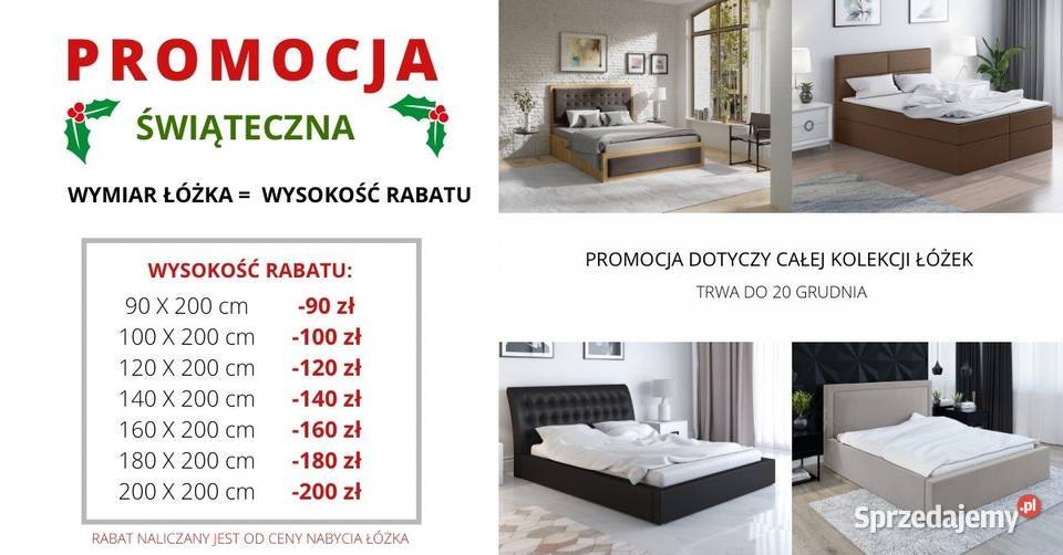 160x200 łozko sypialniane Scandi Piaseczno