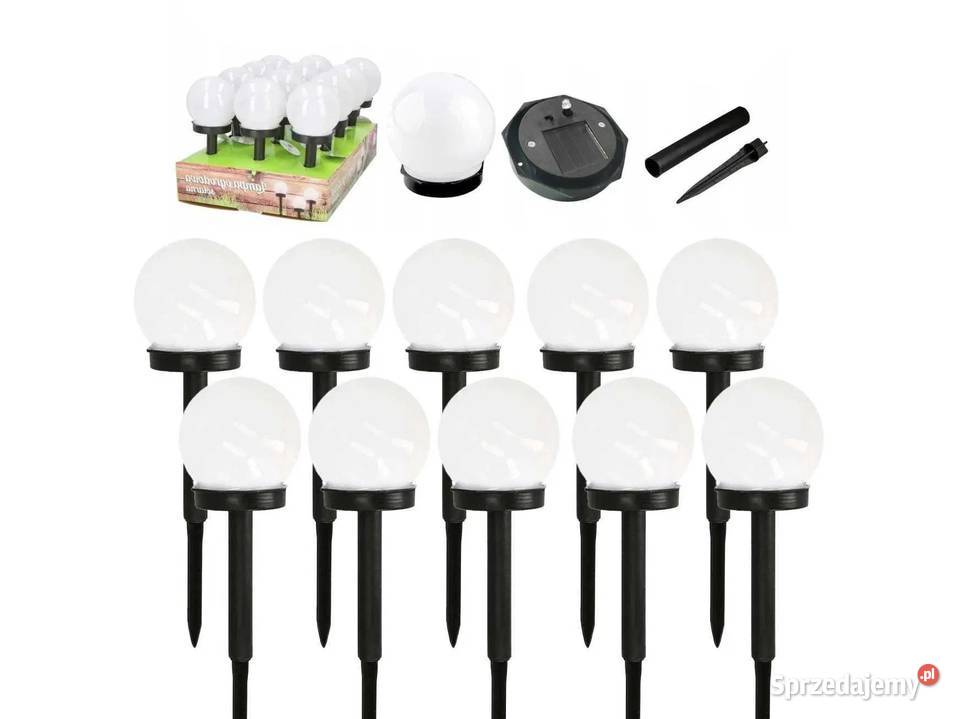 ZESTAW LAMPY SOLARNE KULA 10 sztuk Lampki Warszawa