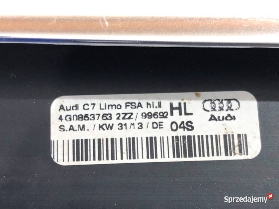 LISTWA ZGARNIAJĄCA TYŁ LEWY AUDI A6 C7 podkarpackie