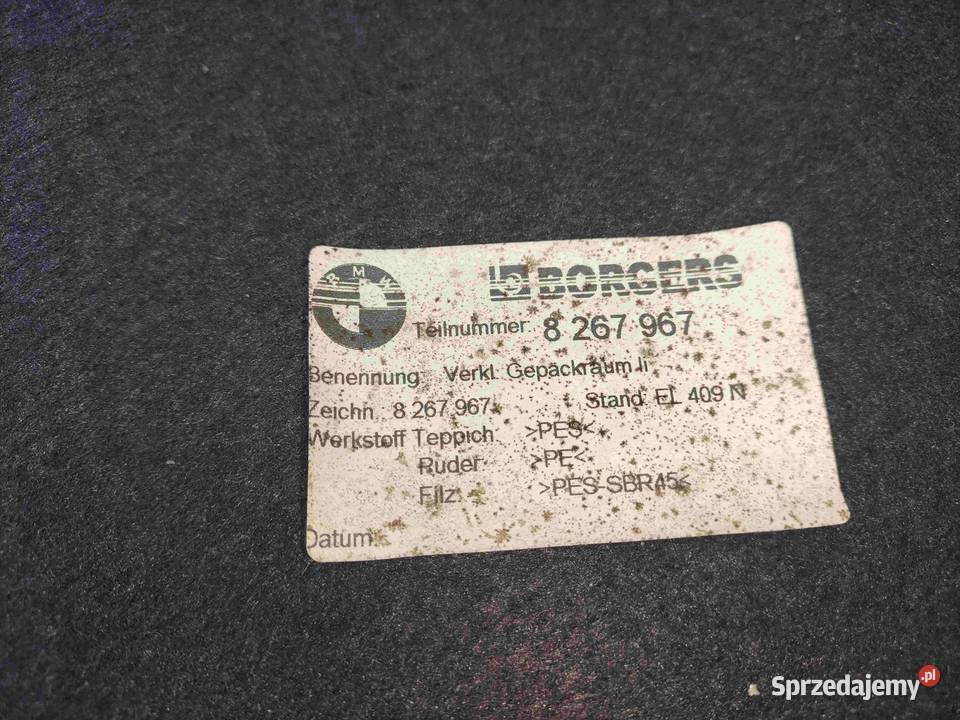 Tapicerka bagażnika lewej stronie BMW E46 SEDAN Poręba