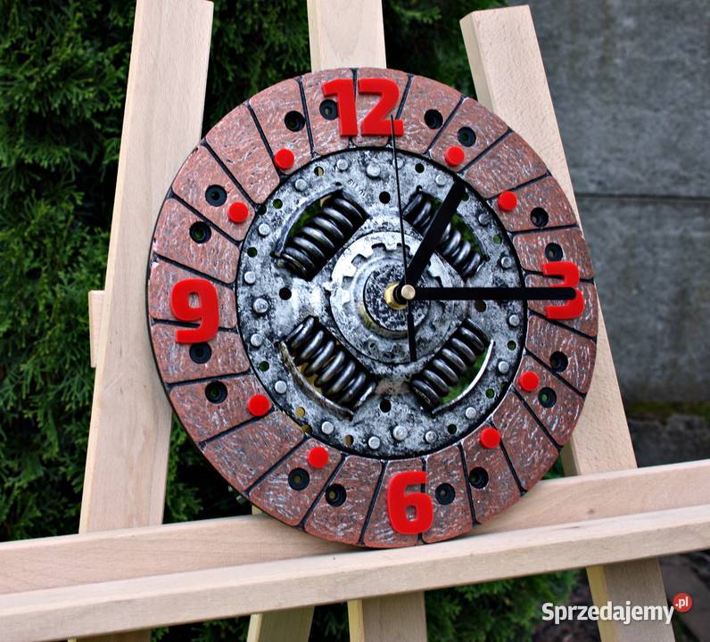 Zegar tarcza sprzęgła scrap metal art 24 loft podkarpackie Dębica