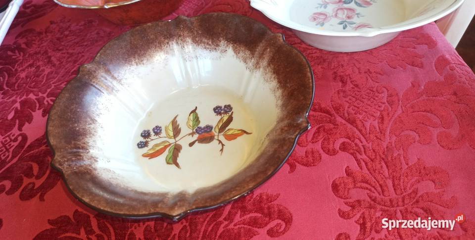 Patera miseczka z gałązką jeżyny w brązach i Antyki, Sztuka, Kolekcje sprzedam