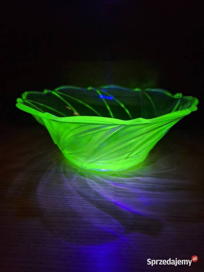 Szklana Miseczka Miska Patera ze Szkła Uranowego