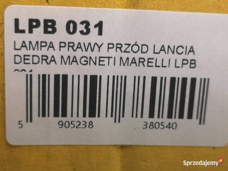 LAMPA PRAWY PRZÓD LANCIA DEDRA 19941999 NOWA