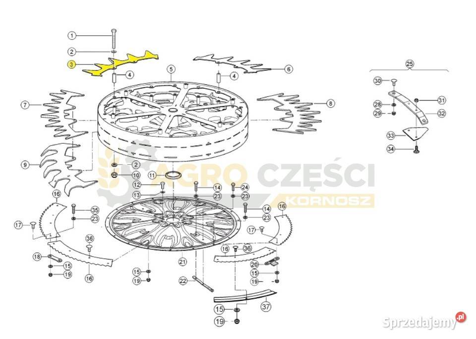 Oryginalny Segment Rotora Claas Orbis wielkopolskie