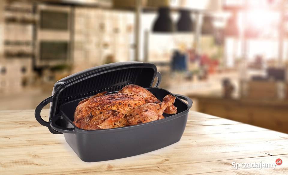 Duża masywna brytfanna z pokrywką grillową Dom i Ogród Warszawa