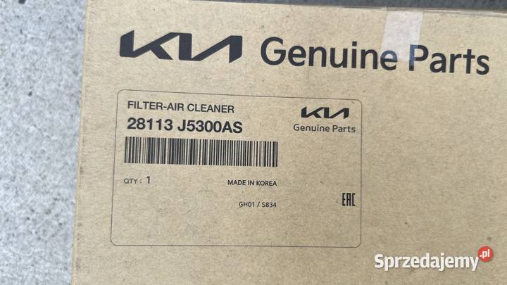 Kia STINGER oryginalny OE zestaw filtrów do Nur