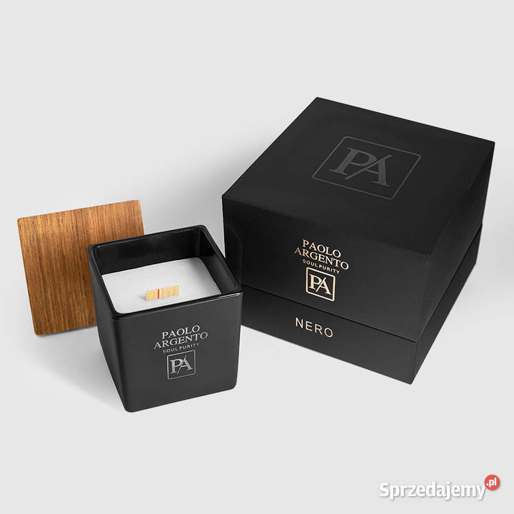 Świeca Sojowa Paolo Argento NERO Lusso Cubo Kraków