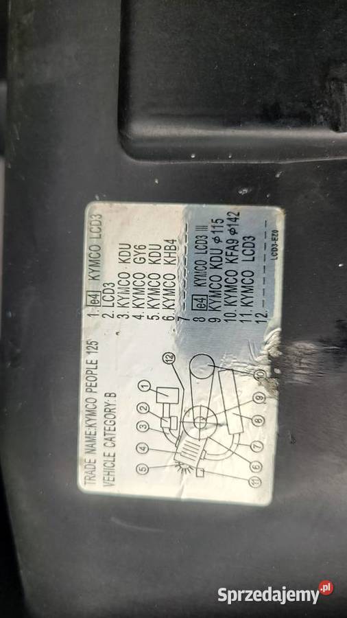 KOMPLET kanapa siedzenie nocnik KYMCO PEOLE S wielkopolskie Piła