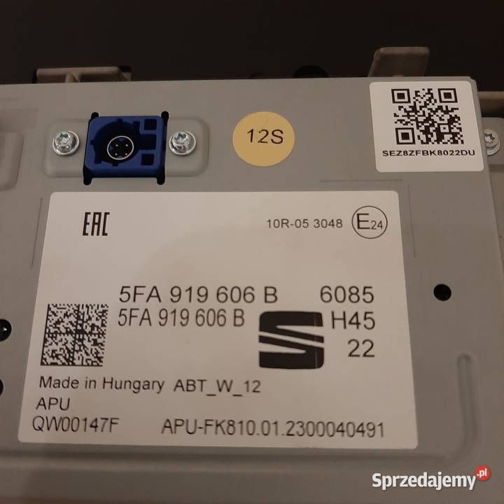 Ekran dotykowyczytnik nawigacji GPS Seat Leon IV Grudziądz