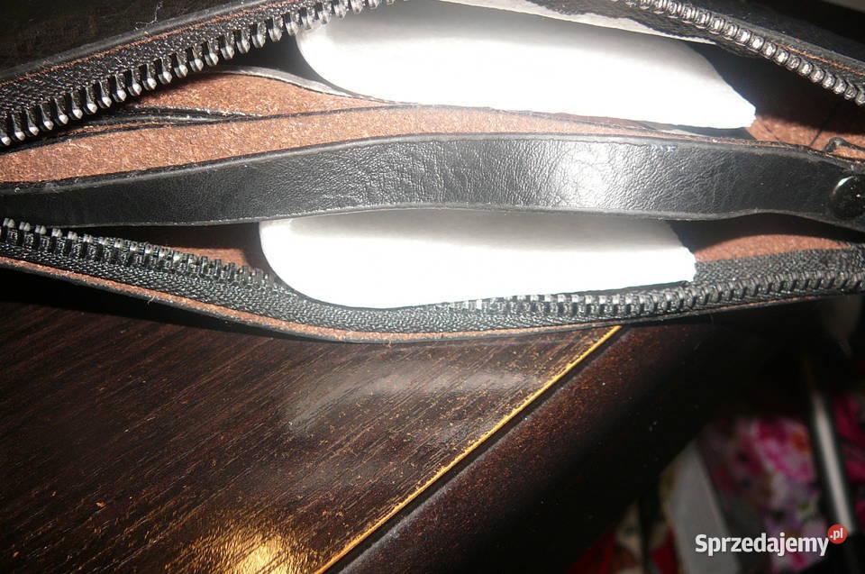 Kosmetyczka czarna i brąz cieniowana Nowa Wrocław