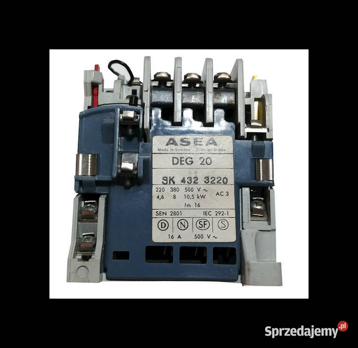 stycznik ASEA DEG20 SK4323162 16A 500V UNMP